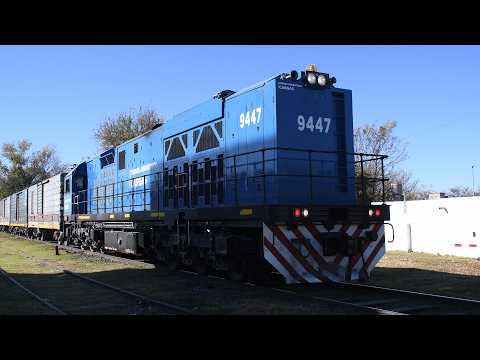 [4K] Tren vacio de Trenes Argentinos Cargas con destino a Bell Ville pasando por Marcos Juárez!!!!!!