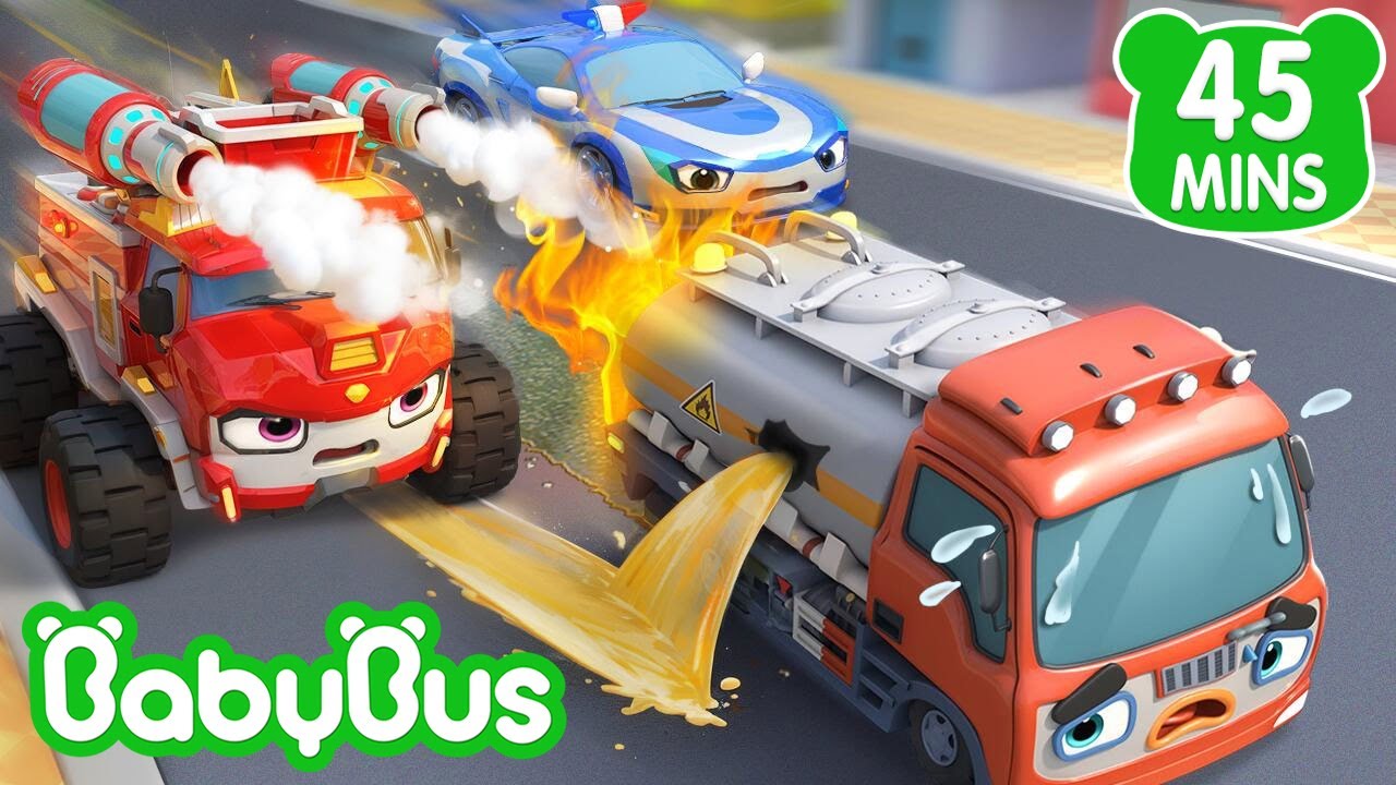 Caminhão-Tanque Está Vazando Óleo | 🚒🚓 O Mundo dos Super Carros | Músicas Infantis 🐼 por BabyBus