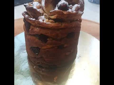 КРАФФИН КУЛИЧ с кедровыми орешками и вяленной клюквой ! РЕЦЕПТ под видео !