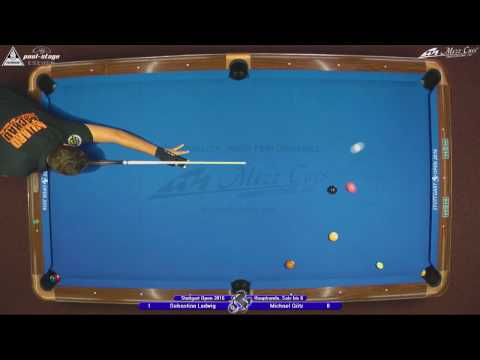 Stuttgart Open 2016, No. 22, 1/16 Final, Sebastian Ludwig vs. Michael Götz, 10-Ball, Pool-Billard