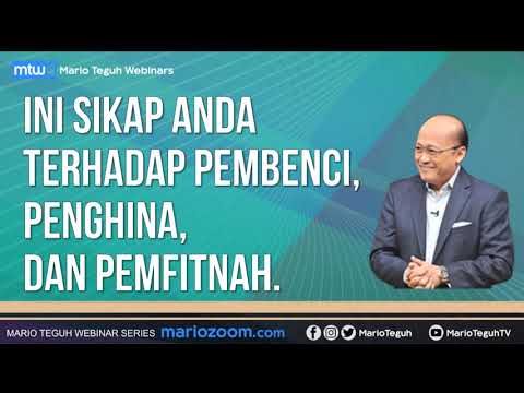 This is your attitude towards haters, insults, and slanderers - Mario Teguh Webinar