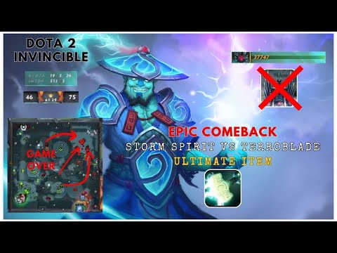 DOTA 2 INVINCIBLE #15 - STORM SPIRIT EPIC COMBACK VS 37K NETWORTH TERRORBLADE