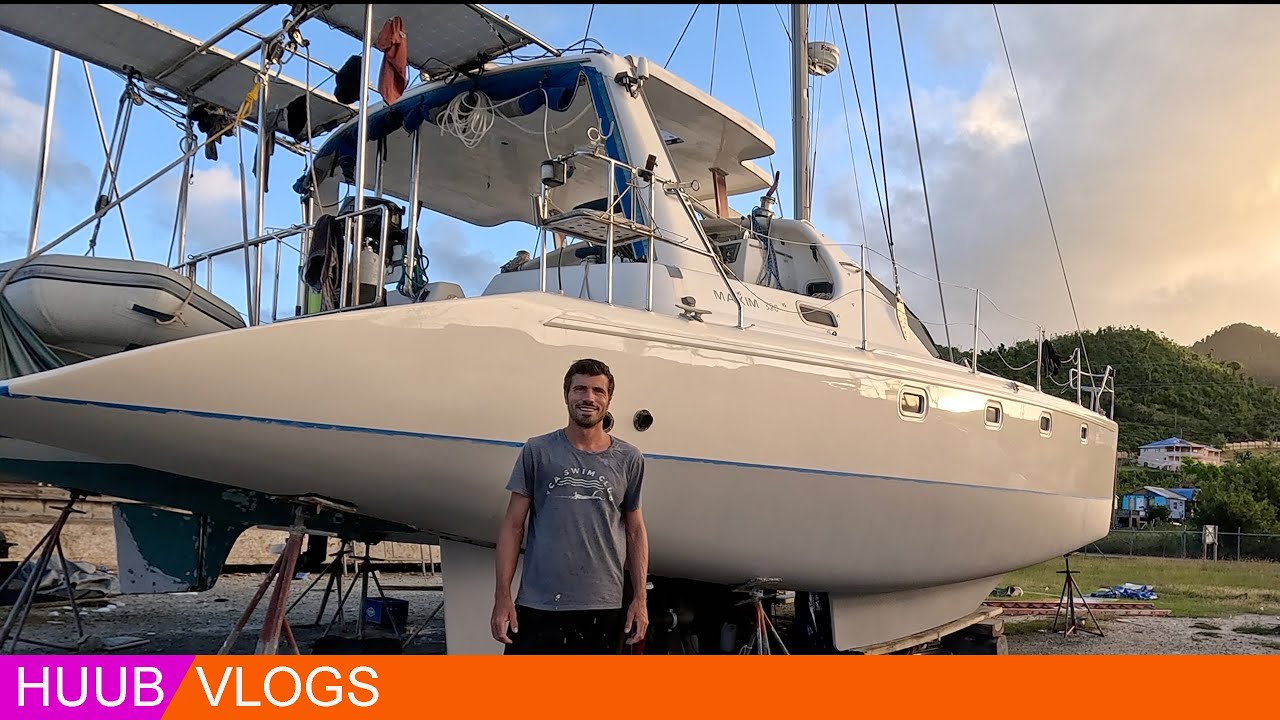 FINISHED: Hurricane Damaged Catamaran (back in the water)