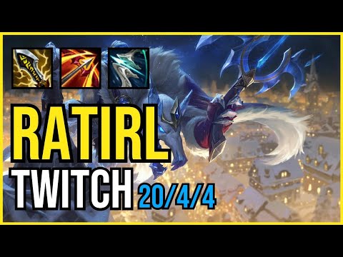 RATIRL - TWITCH vs. JHIN ADC | EUW DIAMOND | PATCH 10.25 | QUADRAKILL