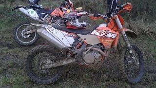 preview picture of video 'Sunday ride with two KTM EXC 400 and 450'