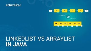LinkedList vs ArrayList in Java | Differences between ArrayList and LinkedList | Edureka