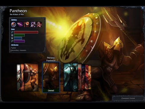Perseus Pantheon Skin Spotlight Gameplay 1080p HD League Of Legends