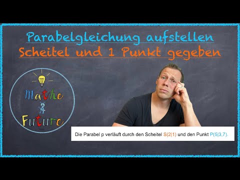 Parabel aufstellen Scheitel und einem Punkt
