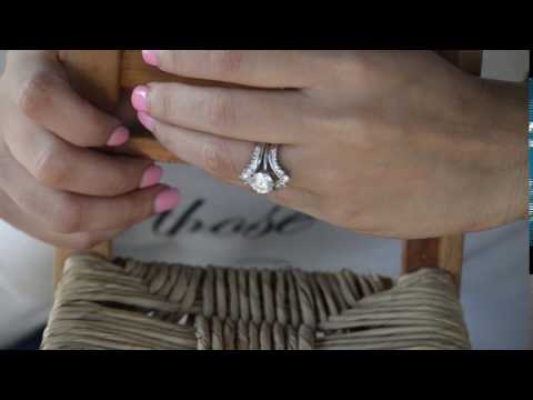 0.98 ct. Filigree Vintage Wedding Ring Guard - TwoBirch  TB-GUARD-0162-WG-L