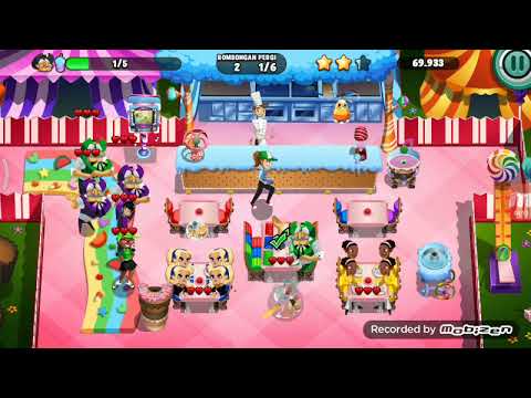 Diner dash level 172 Bintang 3 - Candy Carnival