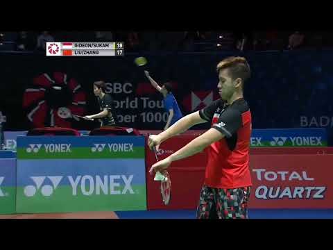Kevin Sanjaya SUKAMULJO/ Marcus Fernaldi GIDEON vs LIU Cheng/ ZHANG Nan | All England Badminton 2019
