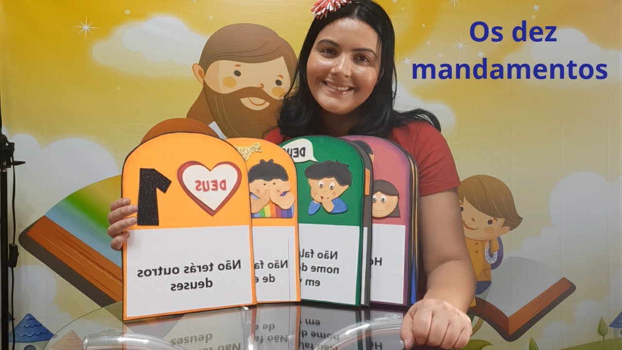 OS DEZ MANDAMENTOS COM MOLDES.