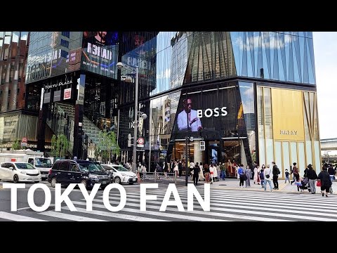 Tokyu Plaza Ginza | [4K] Caminhando em Tóquio, Japão (abril de 2022) | Shopping com jardim na cobertura em Ginza