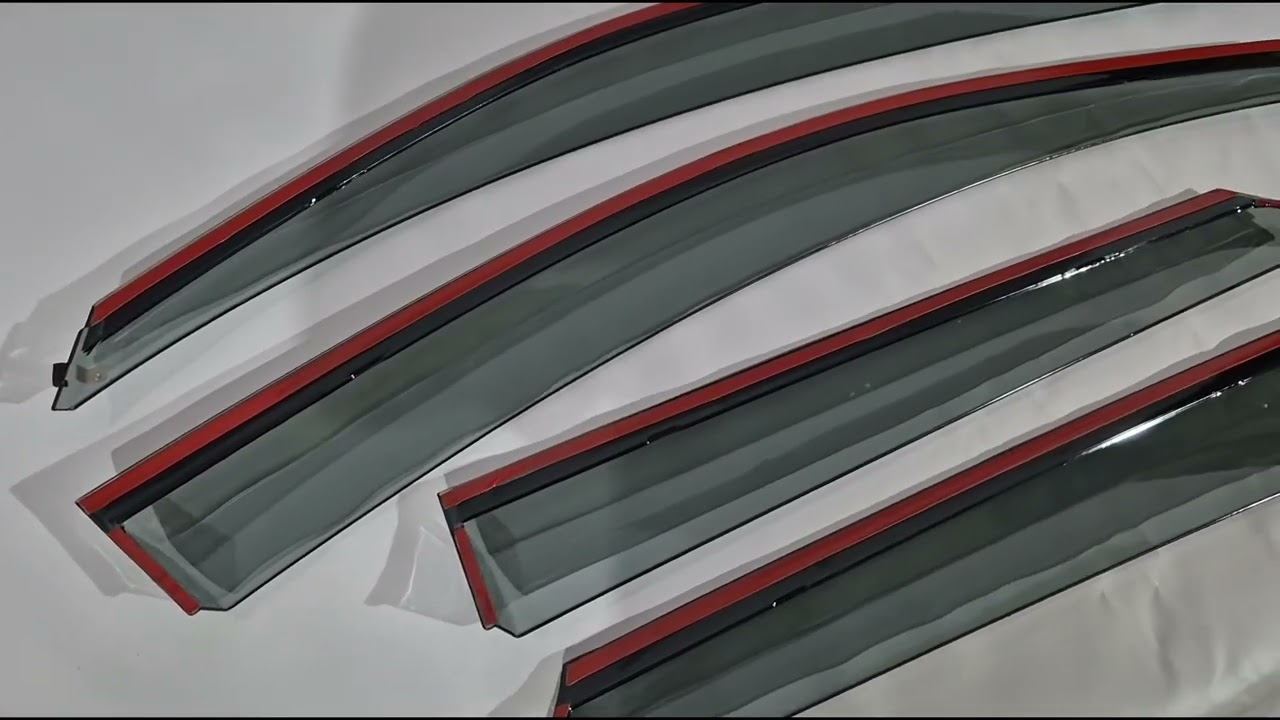 Ветровики с хромированным молдингом Niken Luxury (4 шт) Video 1