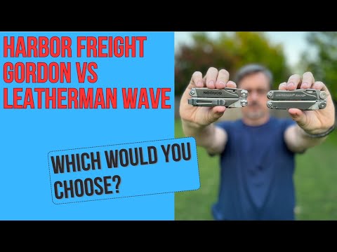Harbor Freight Gordon 20-in-1 Multitool Review and comparison with Leatherman Wave
