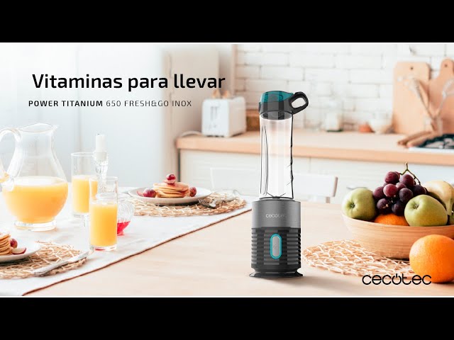 Cecotec Power Titanium 650 Fresh&Go Inox Batidora de Vaso 650W video