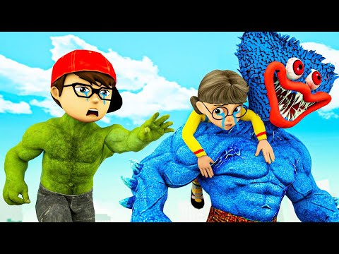 Scary Teacher 3D Super hero ( Nick Spider, Tani Ironman, Superman ..) vs Zombie Hulk War in City