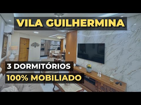 APARTAMENTO MOBILIADO À VENDA VILA GUILHERMINA - PRAIA GRANDE - SP [3 QUARTOS]