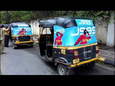 Outdoor auto rickshaws advertising service, mode of advertis...