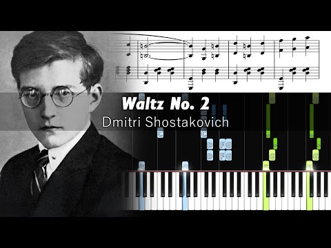 Shostakovich - Waltz No. 2 - Piano Tutorial with Sheet Music