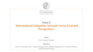 International Law and Litigation - 3 - Internal versus External Perspectives