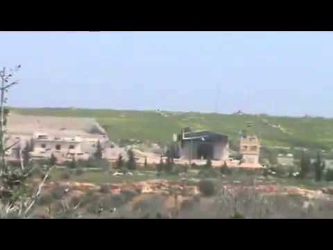 استهداف حاجز لقوات النظام بقذائف الهاون من قبل الجبهة الجنوبية في كفرومة في محافظة إدلب