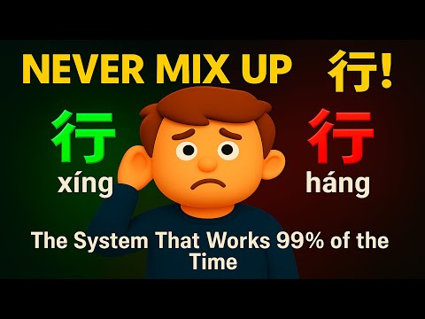 Never Mix Up 行 (xíng or háng) Again! The 99% System Explained
