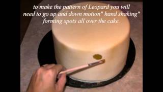 preview picture of video 'How to hand paint Leopard print cake, easy and simple tutorial by Aneshly Cakes'