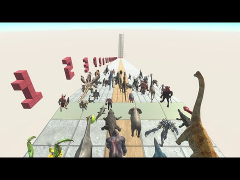 ARBS Speed Race. Long downhill and uphill courses! | Animal Revolt Battle Simulator