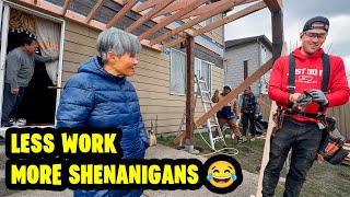 Can we get enough done on our House Project before it starts Pouring Rain?