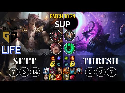 GEN Life Sett vs Thresh Sup - KR Patch 10.24