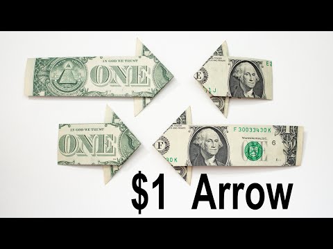 $1 Origami Arrow - How to Fold a Dollar into an Arrow