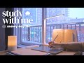 3-HOUR STUDY WITH ME 🌨️ on a SNOWY DAY / Pomodoro 50-10 / Fireplace Sounds / No Music [ambient ver.]