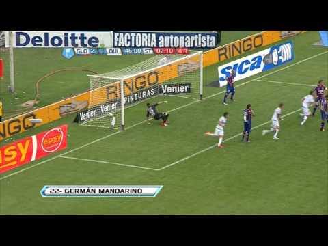Gol de Mandarino. San Lorenzo 2 Quilmes 2. Fecha 12. Torneo Inicial 2012. Fútbol Para Todos.