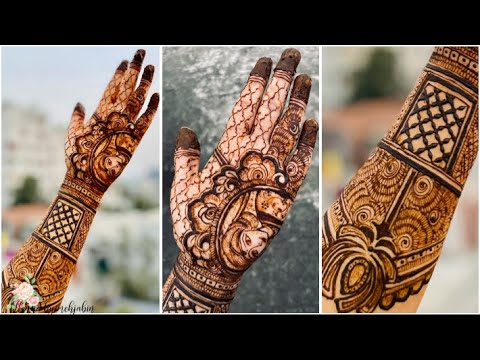Indian style bridal mehndi design 2022
