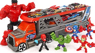Marvel Carrier Car Appears! Defeat Red Hulk and the villains! | DuDuPopTOY