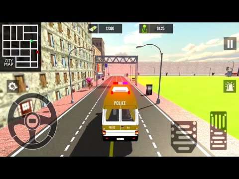 Policeman Emergency Ambulance Rescue Van Driving Simulator _ Gameplay #125