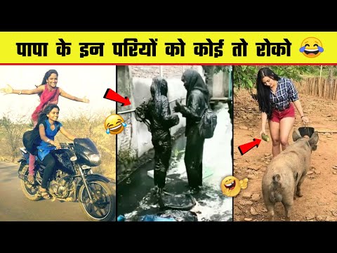 Papa's angel 😜 Papa's angel got off the scooty 😂 Papa's angel came out with the scooty | Part 12