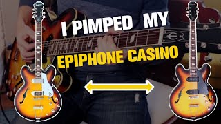 Video thumbnail for I Pimped My EPIPHONE CASINO | Pickup Upgrade | Bone Nut | Bridge by E# Is Real