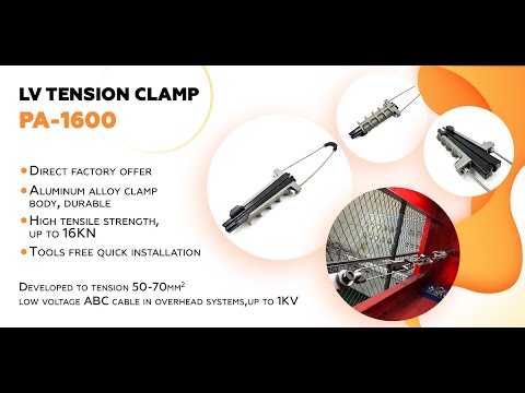 Tension clamp PA-1600 for low voltage ABC cable LV ABC main cable/ Jera line anchoring clamp factory
