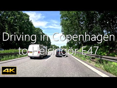 Driving in Copenhagen to Helsingör E47 || Denmark || LUNITO Finland