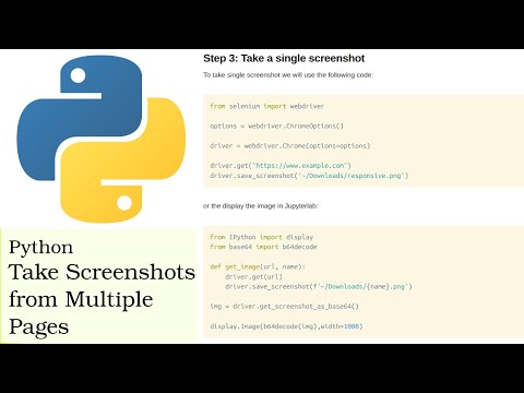 How to Take Screenshots in Python from Multiple Pages