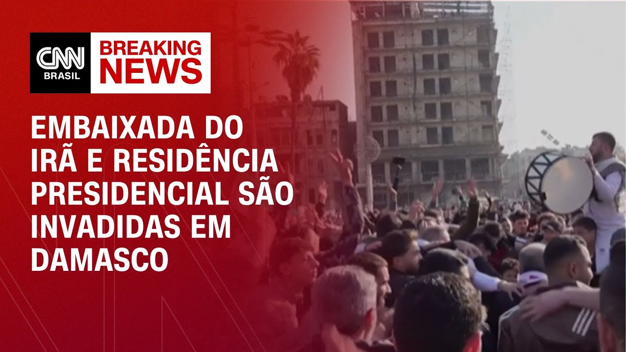 Embaixada do Irã e residência presidencial são invadidas em Damasco | AGORA CNN