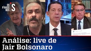Comentaristas analisam live de Jair Bolsonaro de 15/04/21