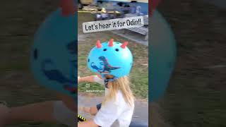 No Training Wheels! Odin Rides His Bike!! #shorts #family #bigboy #rvlife #notrainingwheels