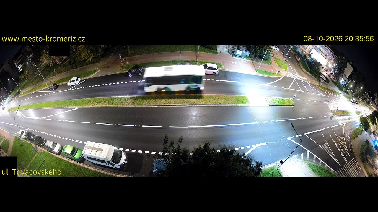 Live webcam view of Tovačovského Street Traffic View, Kroměříž