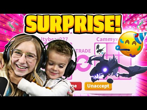 I Surprise My Little Brother with a SHADOW DRAGON for his BIRTHDAY! Roblox