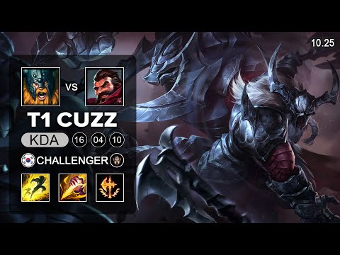 T1 Cuzz Olaf Jungle vs Graves - KR Challenger Patch 10.25