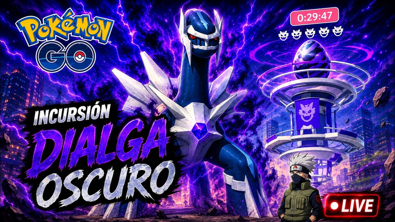 🚨SEGUIMOS INCURSIONES DE DIALGA OSCURO🚨VAMOS 100 O SHUNDO PURIFICADO EN DIRECTO POKEMON GO
