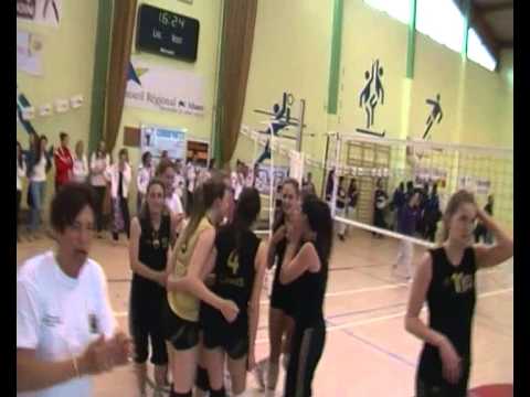 Volley Ball Coupe de France Cadettes 2013  RC Cannes Balle de Match + Joie